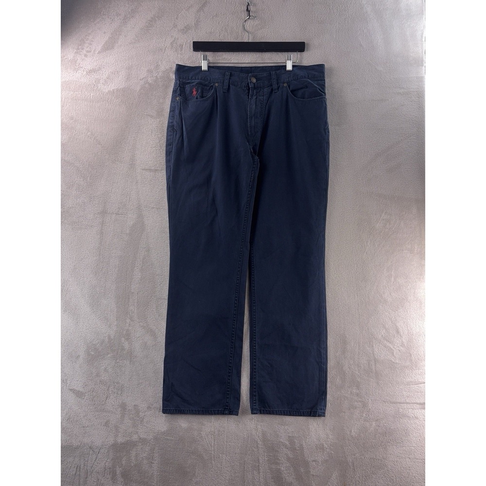 Polo Ralph Lauren‎ Pants Mens Size 35x30 Blue Straight Leg Casual Chino Classic